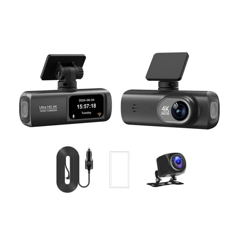 Fangxuee V22 Fahrtenschreiber HD 4K Dual-Aufnahmefunktion Vorne und Hinten Handy-Verbindung Fahrspur Fahrzeug-Recorder A von Fangxuee