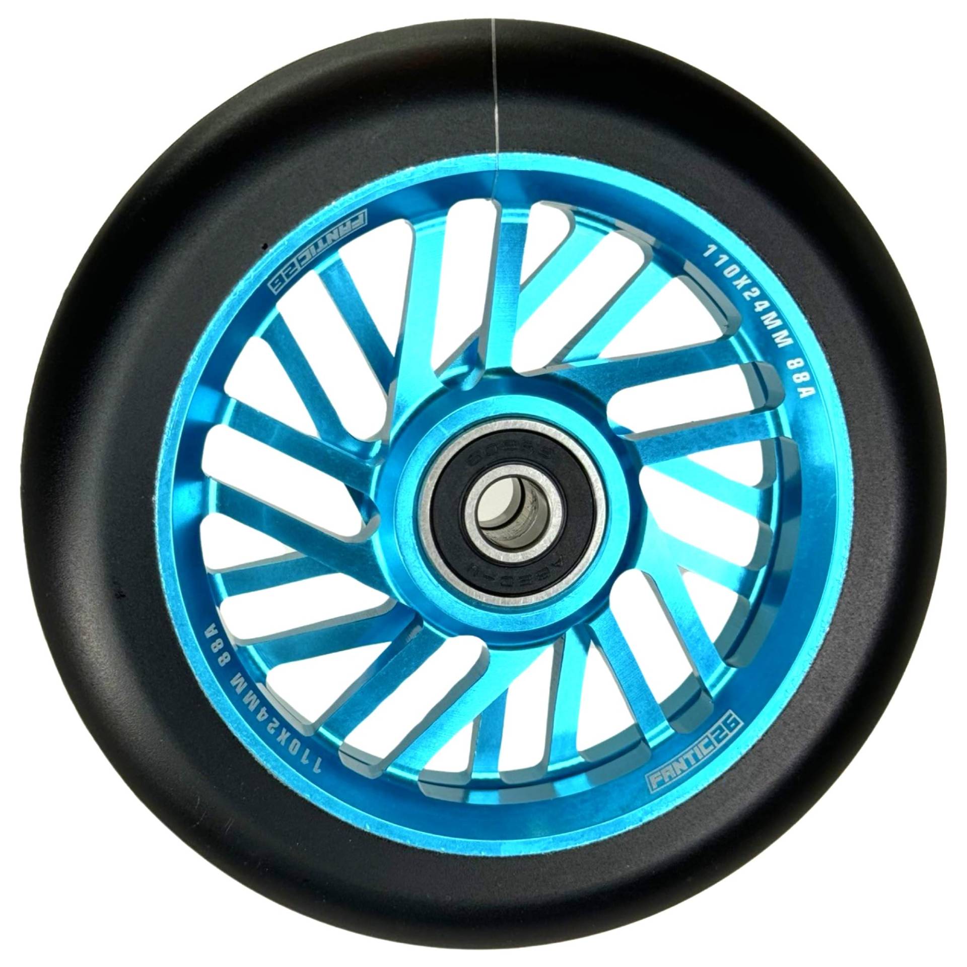 Fantic26 Blade Hollow Stunt Scooter Rolle I Trick I Tret I Kinder I Roller I Wheel I 110mm I ABEC-11 I Schnell I Leise I Freestyle Türkis/Pu Schwarz von Fantic26