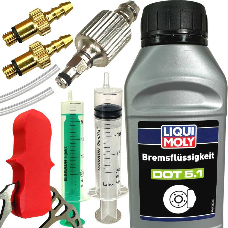 F26 Scheibenbremsen Service Kit MTB Road Ebike Entlüftungskit Disc SET mit Liquid Moly DOT 5.1 Bremsflüssigkeit 250ml geeignet für Sram edge Avid von Fantic26