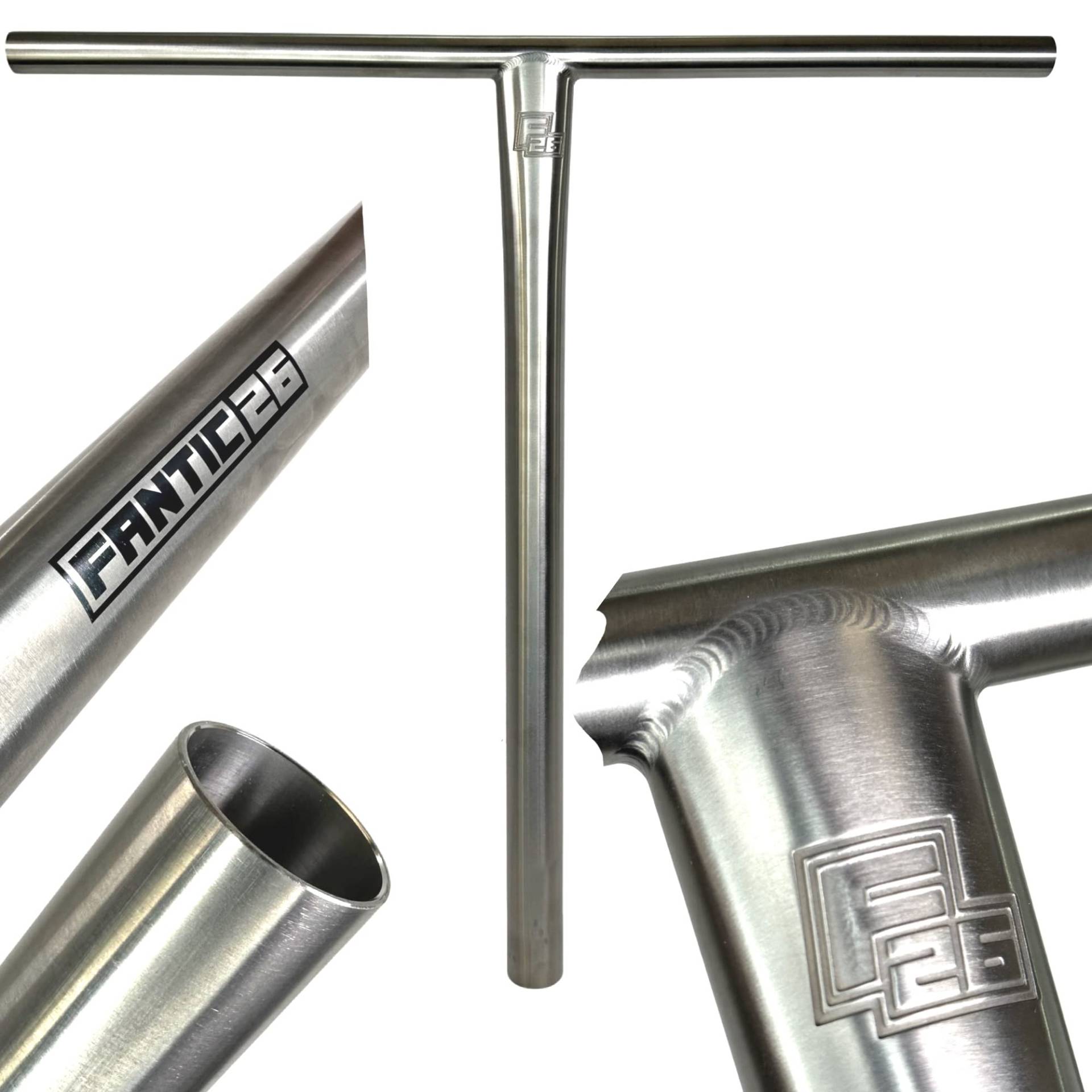 Fantic26 Keto Themis Titanium Stunt-Scooter Bar I Trick I Tret I Kinder I Roller I Lenker I Extrem Leicht I Freestyle I Profi I SCS I HIC I Höhe 50-73 cm I Ersatzlenker (SCS, Raw Themis, 70cm) von Fantic26