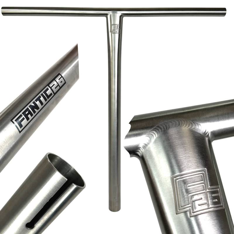 Fantic26 Keto Themis Titanium Stunt-Scooter Bar I Trick I Tret I Kinder I Roller I Lenker I Extrem Leicht I Freestyle I Profi I SCS I HIC I Höhe 55-70 cm I Ersatzlenker (55cm, HIC, Raw Themis) von Fantic26