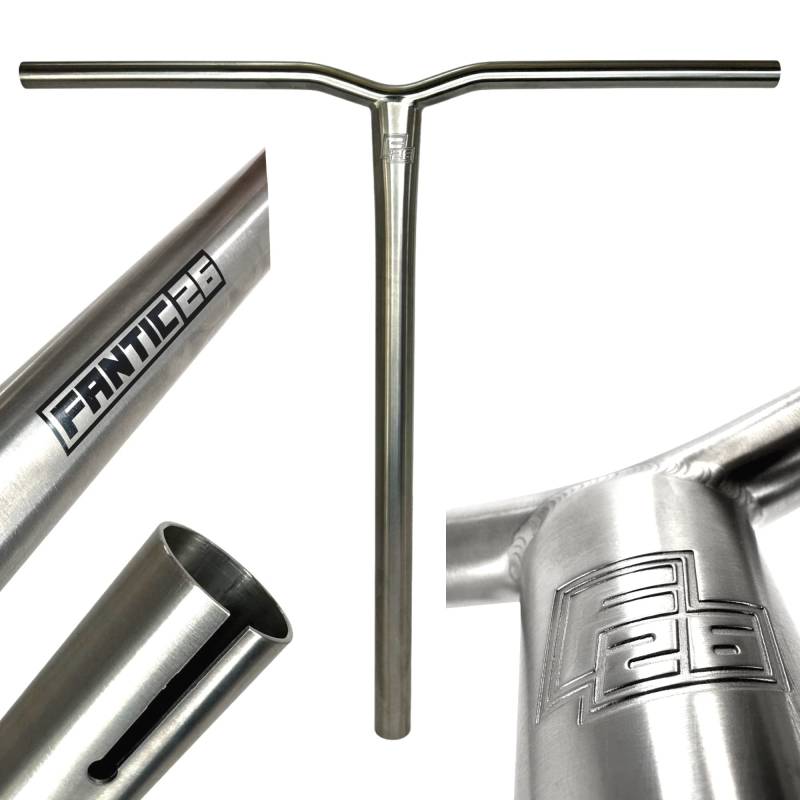 Fantic26 Keto Themis Titanium Stunt-Scooter Bar I Trick I Tret I Kinder I Roller I Lenker I Extrem Leicht I Freestyle I Profi I SCS I HIC I Höhe 55-70 cm I Ersatzlenker (60cm, HIC, Raw) von Fantic26