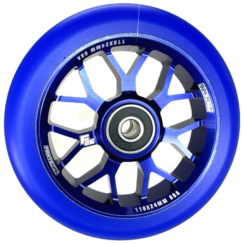 Fantic26 Spy7 Stunt Scooter Rolle I Trick I Tret I Kinder I Roller I Reifen I Rad I Ersatz I Wheel I 110mm I ABEC-11 I Schnell I Leise I Park I Street (Blau/Pu Blau) von Fantic26