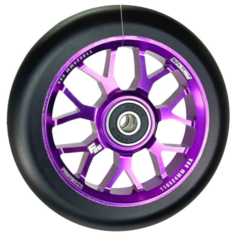 Fantic26 Spy7 Stunt Scooter Rolle I Trick I Tret I Kinder I Roller I Wheel I 110mm I ABEC-11 I Schnell I Leise I Freestyle (Lila/Pu Schwarz) von Fantic26