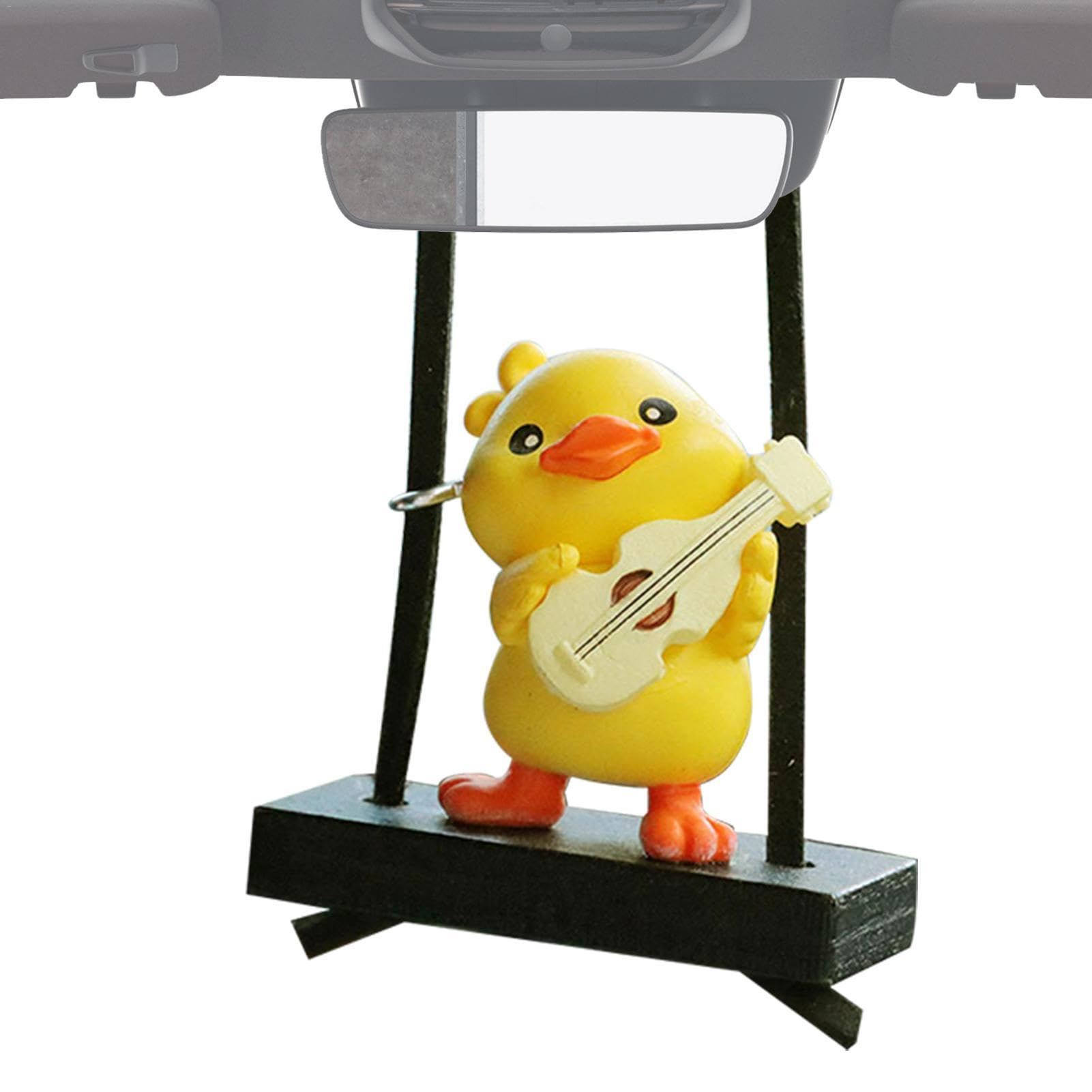 Fanysdsi Cooler Swing-Enten-Autoanhänger,Niedliche Schaukel-Enten-Autobehang-Ornament-Dekoration - Lustiger Regenmantel-Autoanhänger mit schwingender Ente für Auto, Zuhause, Büro von Fanysdsi