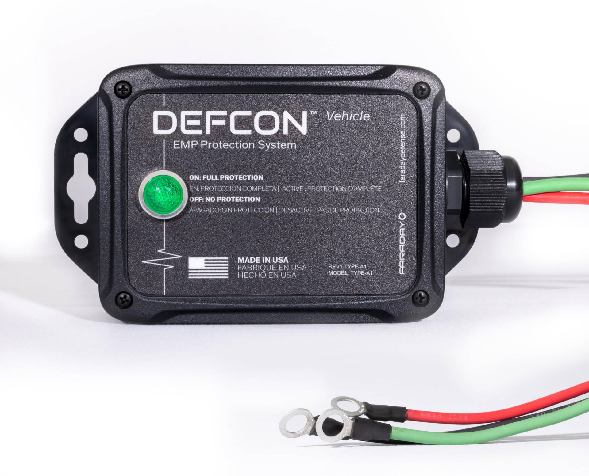 Faraday Defense DEFCON Fahrzeug - EMP Schutz 12 Volt DC für Auto und LKW, Schutz für Blitz, CME, Sonneneruption und Überspannungsschutz von Faraday Defense