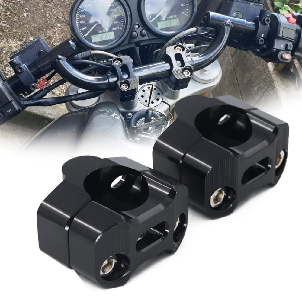 Fast Pro Montageklemmenadapter für Motorradlenker, Austausch 7/8 Zoll auf 1 1/8 Zoll, für CRF YZF KXF KLX RMZ DRZ KX RM YZ SX EXC XC 65 85 125 250 Dirt Bike, Schwarz von Fast Pro