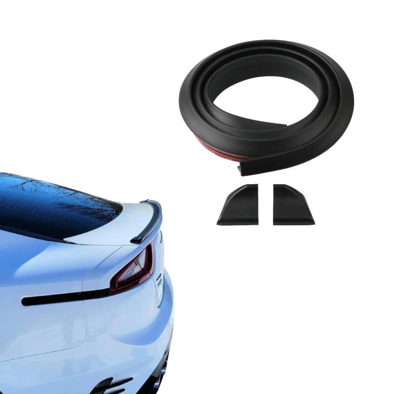 DuDuZui Auto Heck Spoiler, 1,5m/4.9ft Universal Auto Gummi Streifen Bar Spoiler Tailfin Tail Fin Rear Wing Heckklappe Schrägheck für Die Beliebtesten Autos von DuDuZui