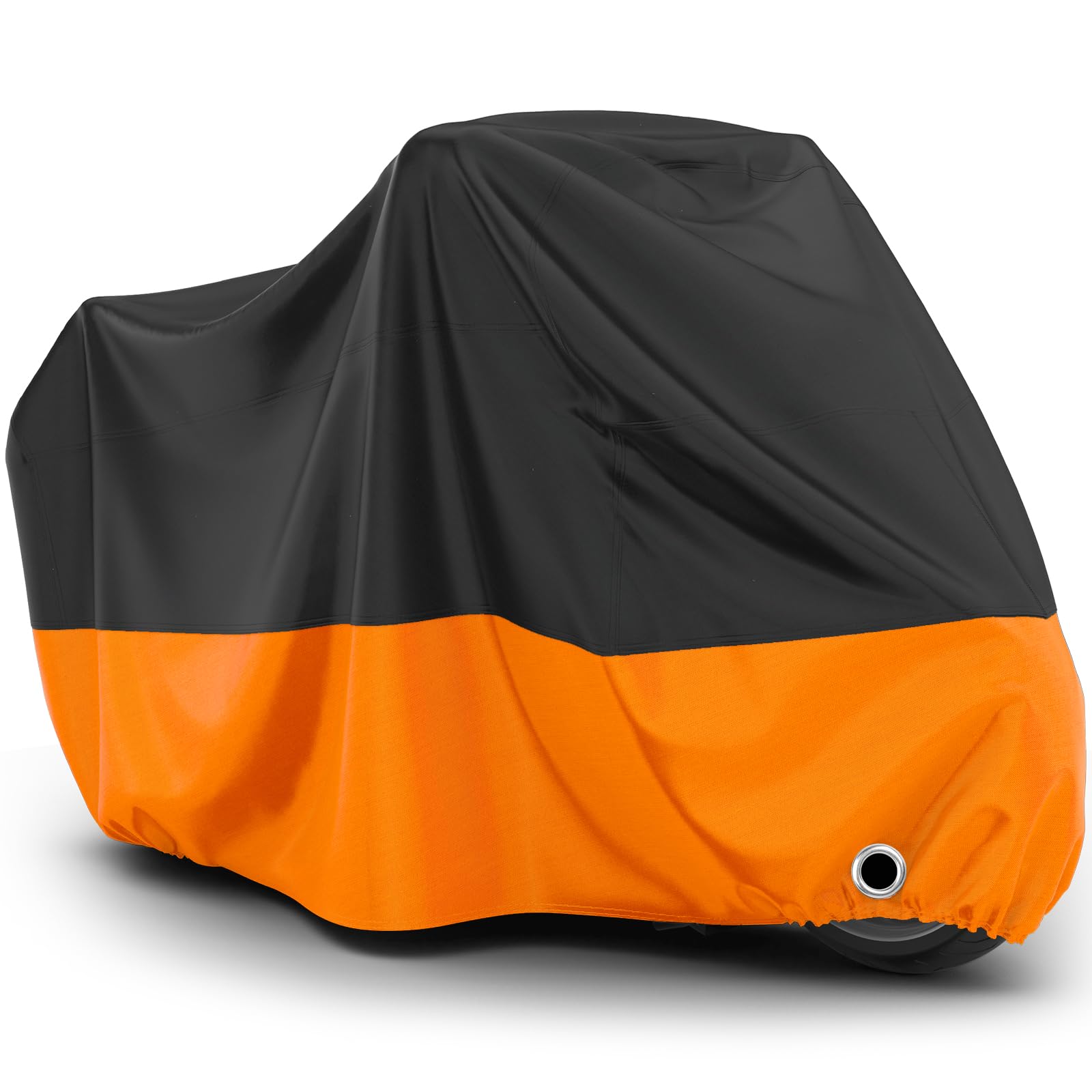 Favoto Motorrad Abdeckplane Outdoor Orange - Roller Motorradabdeckung Wasserdicht Staubdicht UV-Schutz mit Schlossloch Winddichte Schnalle Oxfordstoff XL 220cmx105cmx125cm von Favoto