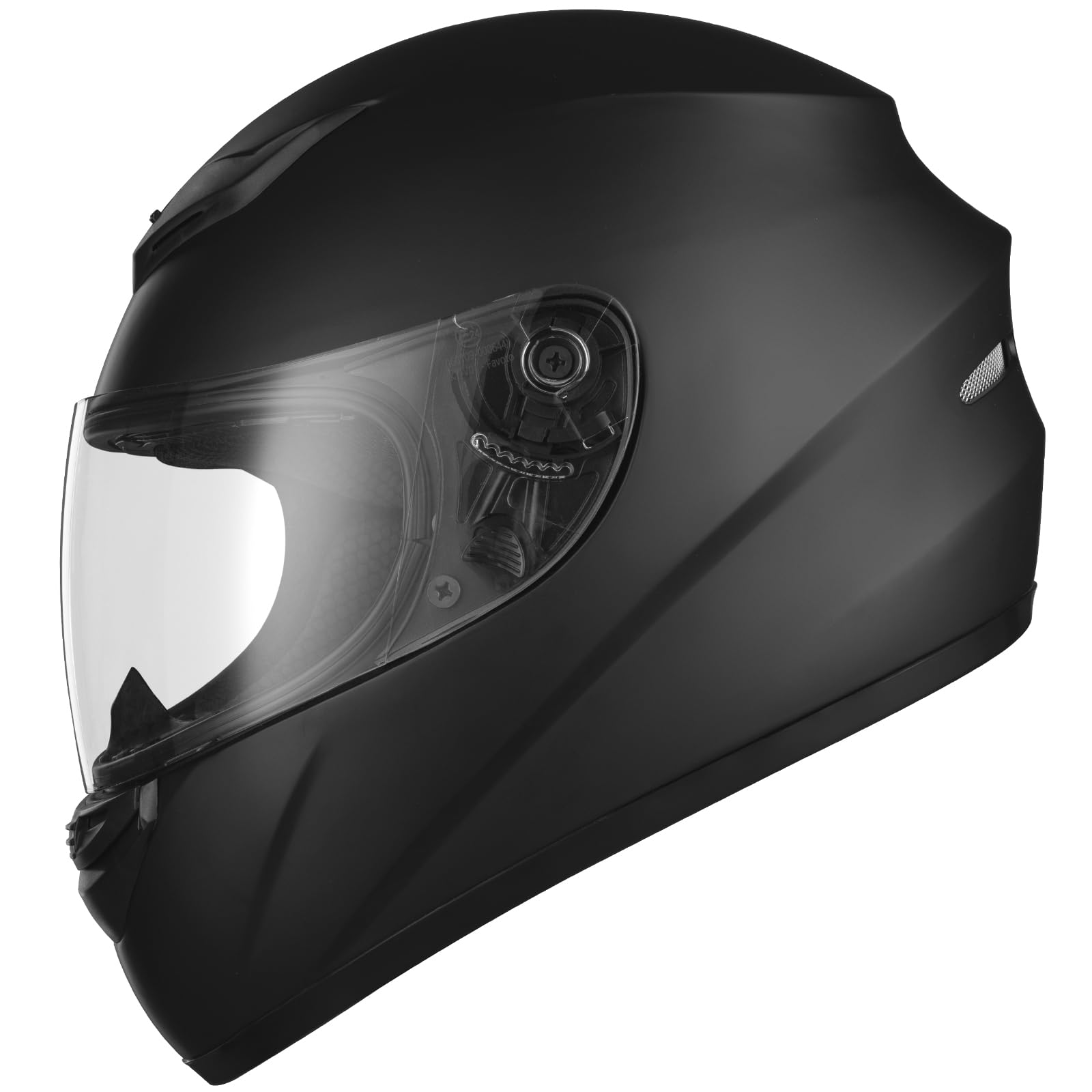 Favoto Motorradhelm Integralhelme für Erwachsene Vollvisierhelm Mopedhelm für Herren Damen Atmungsaktiv ECE Zertifiziert L (59-60cm) Schwarz von Favoto