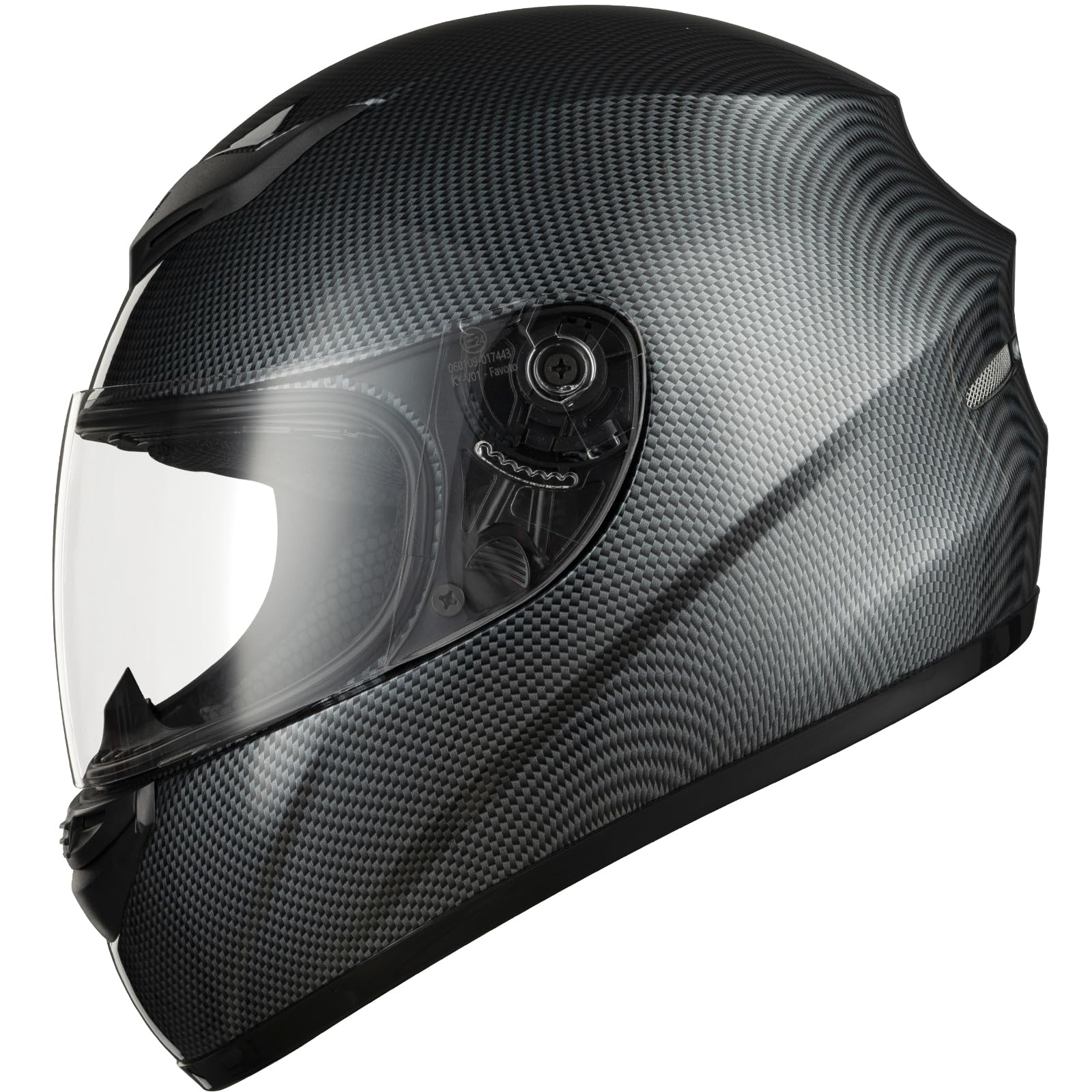 Favoto Motorradhelm Integralhelme für Erwachsene Vollvisierhelm Mopedhelm für Herren Damen Atmungsaktiv ECE Zertifiziert S (55-56cm) Kohlefaser von Favoto