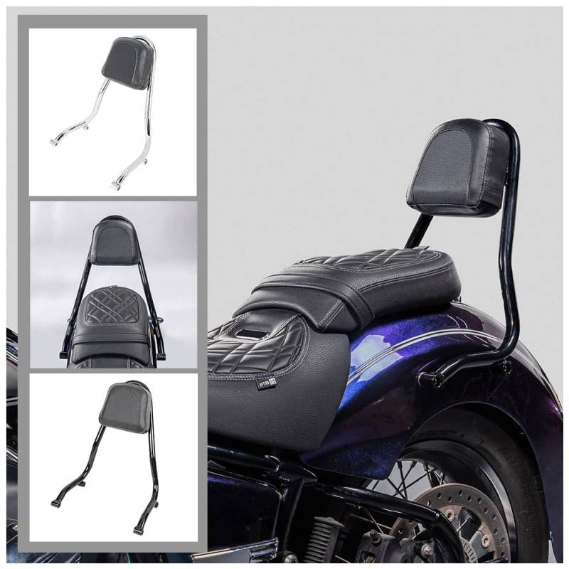 Ersatz für B-M-W R18 R 18 R-18 2020 2021 2022 2023 Motorrad Abnehmbare Sissy Bar Beifahrer-Rückenlehne Rückenlehnenkissen Sitzpolster Rückenlehne Zubehör (Schwarz) von Fayedenicy