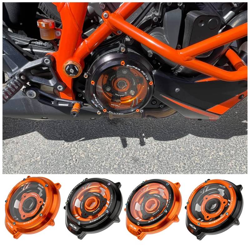 Motorrad Rennsport, durchsichtiger Kupplungsdeckel, Federhalter, R-Druckplatte, Motorschutz, Rahmenschieber für K.T.M 1050 1090 1190 1290 Adventure ADV Super Duke R/GT SDR 3.0 (No.1) von Fayedenicy