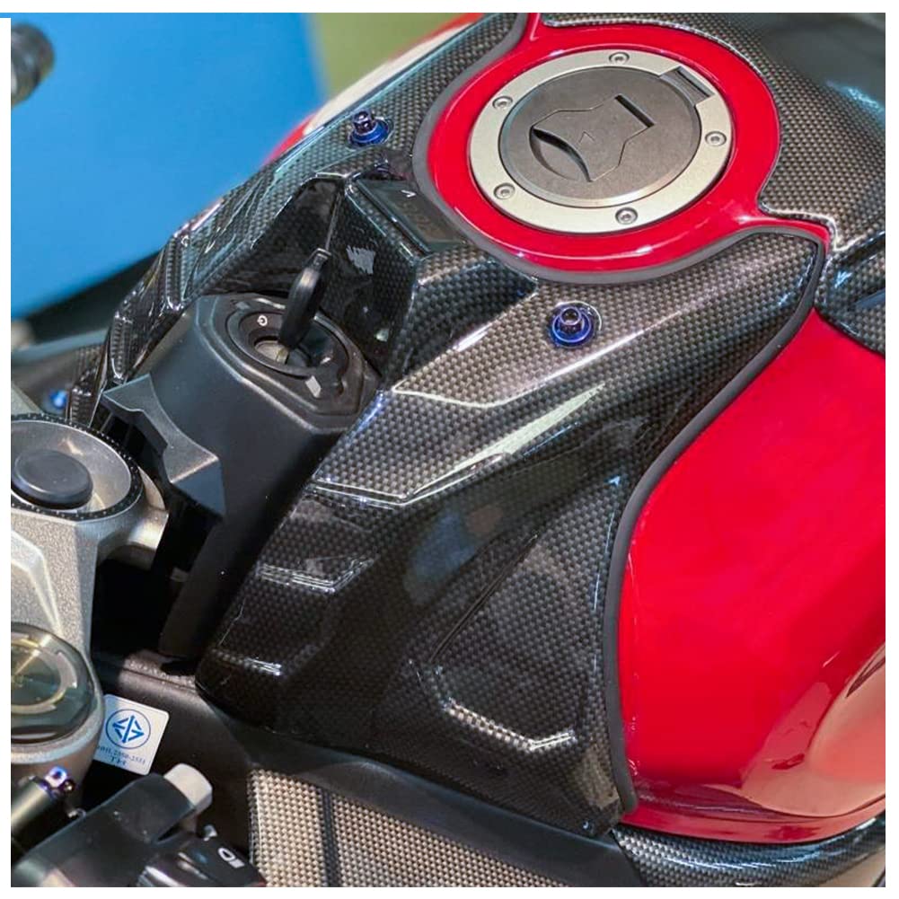 Motorrad-Front-Gastank-Abdeckungsschutz, Airbox-Oberkappe, Verkleidungsverkleidung, Schutz für CB650R CBR650R CB CBR 650R CB 650 R CBR 650 R CB-650-R 2019 2020 2021 2022 2023 (Carbon Look) von Fayedenicy