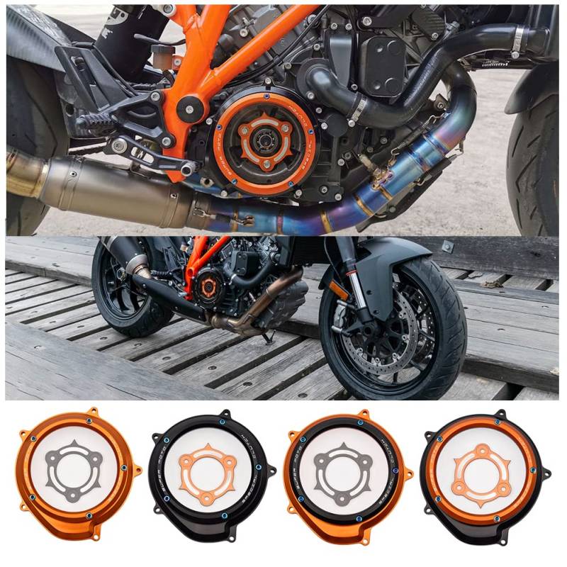 Klare Kupplungsabdeckung für Motorradrennen, Druckplatte, Motorschutz, Rahmenschieber für 1050 1090 1190 1290 Adventure ADV Super Duke R/GT SDR 3.0 2014-2023 (No.2-2pcs) von Fayedenicy