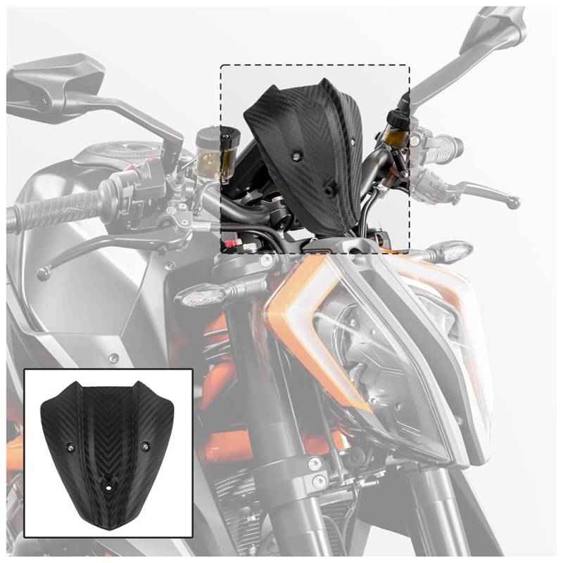 Motorrad-ABS-Scheinwerferabdeckung, Windschutzscheibe, Fliegenschutz, Scheinwerfer, Schutz, Windabweiser, Schutz, Frontverkleidung für K.T.M 1290 Super Duke Superduke R RR 2021 2022 2023 von Fayedenicy