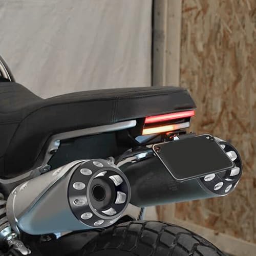 Motorrad Aluminium Auspuff Endkappen Schutz Schalldämpfer Rohrspitze Heckabdeckung Dekoration Rahmen Kit für Du.cati Scrambler 1100 / Special/Sport Zubehörteile 2018 2019 2020 (Schwarz) von Fayedenicy