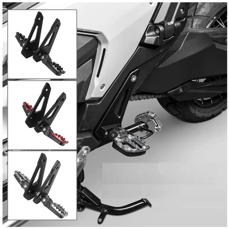 Motorrad-Beifahrer-Fußrastenpedal für H-onda X ADV XADV X-ADV 750 XADV750 X ADV750 XADV-750 2021 2022 2023 Klappbare hintere Stützfußraste Fußrastenanlage Verkleidungssatz Zubehör (rot) von Fayedenicy