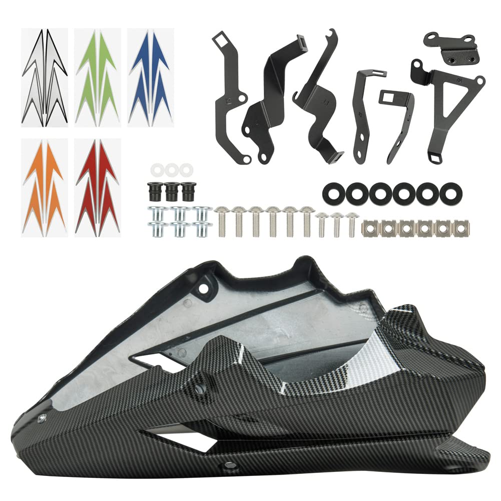 Motorrad Bellypan Belly Pan Motor Spoiler Untere Platte Verkleidung Cowling Abdeckung Körper Rahmen Kit Motor Schutz Schutz für Z900 Z 900 Z-900 2020 2021 2022 2023 Zubehör (Carbon-Look) von Fayedenicy