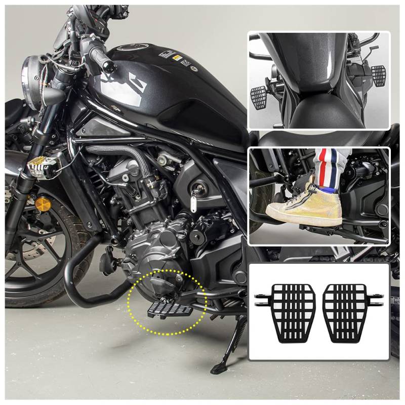 Motorrad CMX1100 CM1100 Breite Fußrasten Pedal 21-23, Aluminium Fußstütze Fußrastenverlängerung Vergrößern Trittbrettverlängerung für Rebel CMX 1100 CM 1100 2021 2022 2023 von Fayedenicy