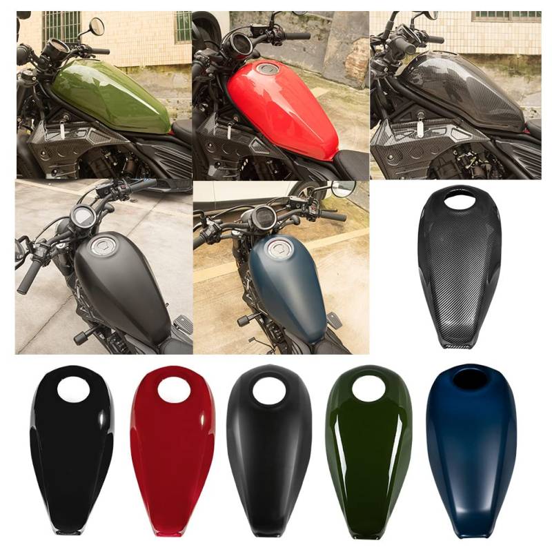 Motorrad Full Gas Tank Cover Protector Fuel Oil Case Guard Karosserie Verkleidung Kits für H.onda Rebel CMX 500 CMX500 Rebel500 2017-2023 Rebel CMX 300 250 CMX300 CMX250 2021-2023 (Matt-schwarz) von Fayedenicy