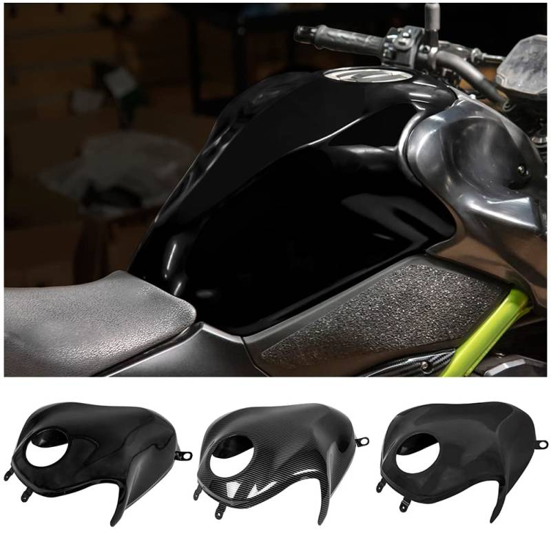 Fayedenicy Motorrad-Front-Kraftstofftank-Abdeckung, Motorhaubenschutz, obere Kappe, Verkleidung, Schutz, Karosserie-Set für Ka.wasaki Z900 Z 900 Z-900 2017 2018 2019 2020 2021 2022 2023 (Carbon-Look) von Fayedenicy