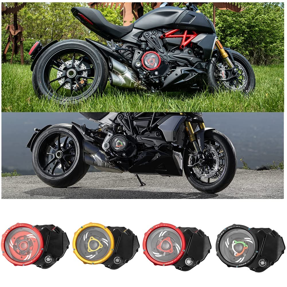 Motorrad Rennsport transparenter Kupplungsdeckel Druckplatte Federhalter Rahmenschutz Für X Diavel X-Diavel XDiavel 1200 1260 / S 2016 2017 2018 2019 2020 2021 2022 2023 (Farbe.004) von Fayedenicy