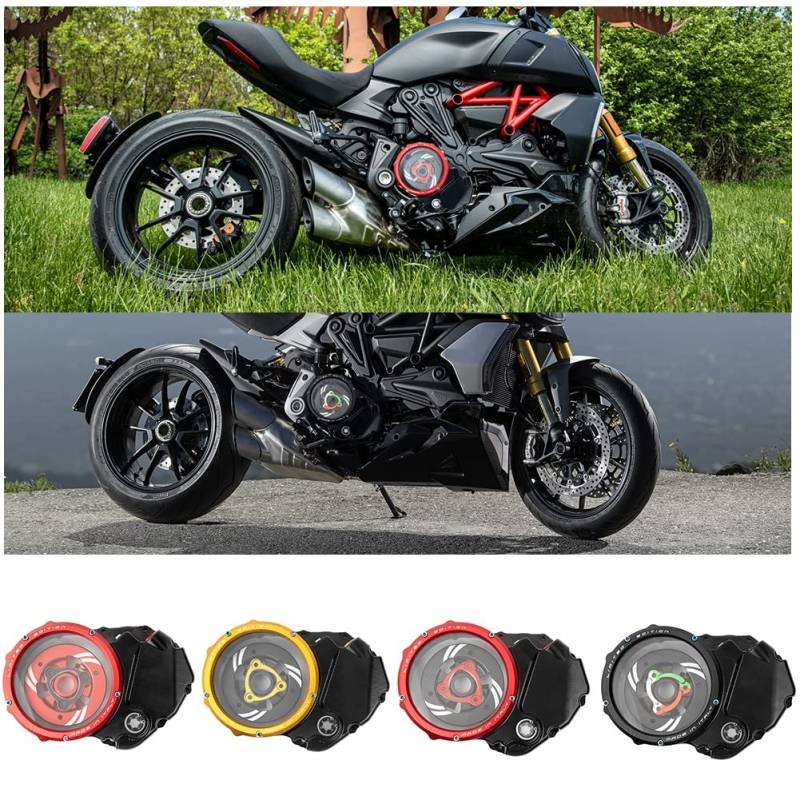 Motorrad Rennsport transparenter Kupplungsdeckel Druckplatte Federhalter Rahmenschutz Für Du-cati X Diavel X-Diavel XDiavel 1200 1260 / S 2016 2017 2018 2019 2020 2021 2022 2023 (Farbe.004) von Fayedenicy