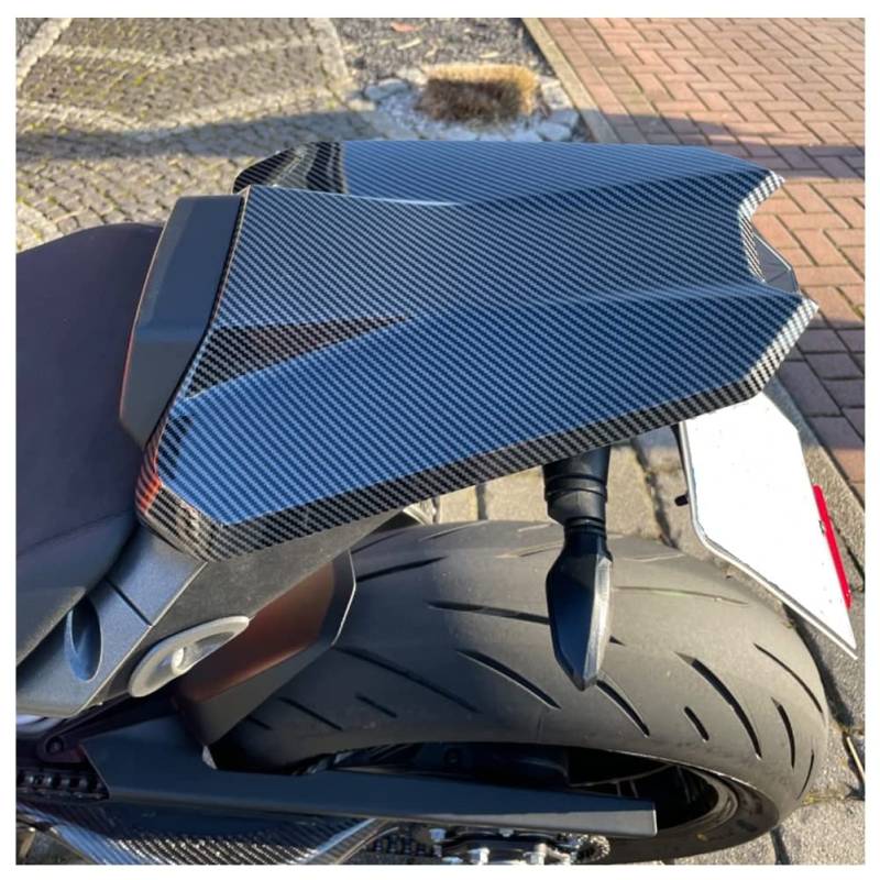 Fayedenicy Motorrad Hinten Sozius Soziussitz Abdeckung Gugel Heckverkleidung Heckabschnitt Buckel Zubehör für K.T.M 1290 Super Duke Superduke R 2020 2021 2022 2023 (Carbon-Look) von Fayedenicy