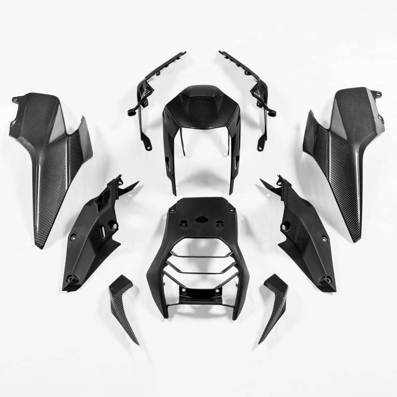 Motorrad-Spritzguss-Verkleidungssatz ABS-Kunststoff Komplette Karosserie Bodyframe Body Kits Set für K-T-M Duke 390 DUKE390 2017 2018 2019 2020 2021 2022 Aftermarket Modifizierte Teile (No.001) von Fayedenicy