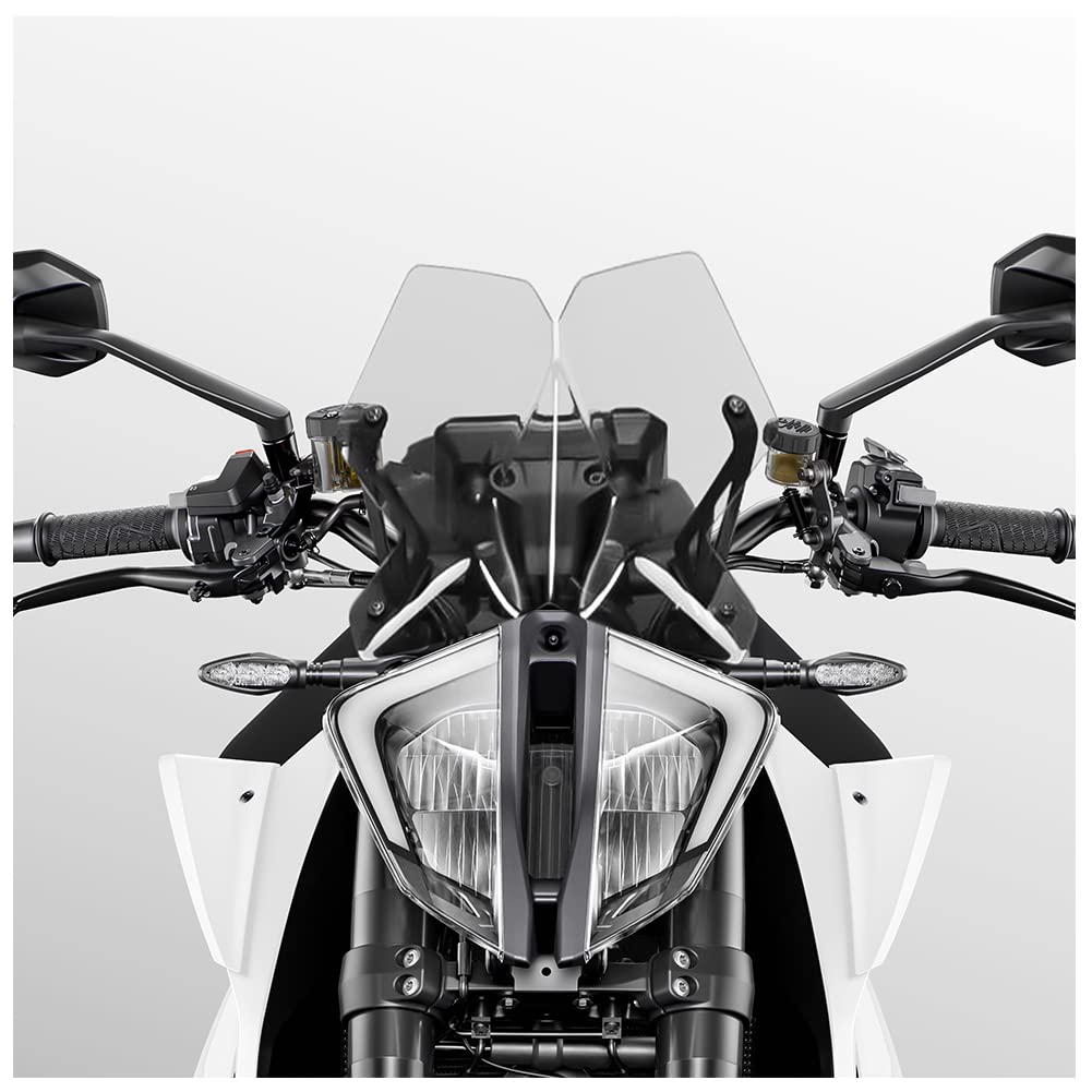 Motorrad Windschutzscheibe Luftstrom Windschutz Deflektor Abdeckung Visierschutz mit Halterung Frontverkleidungsteile für K.T.M 1290 Super Duke Superduke R SuperdukeR 2020-2023 (Leichter Rauch) von Fayedenicy