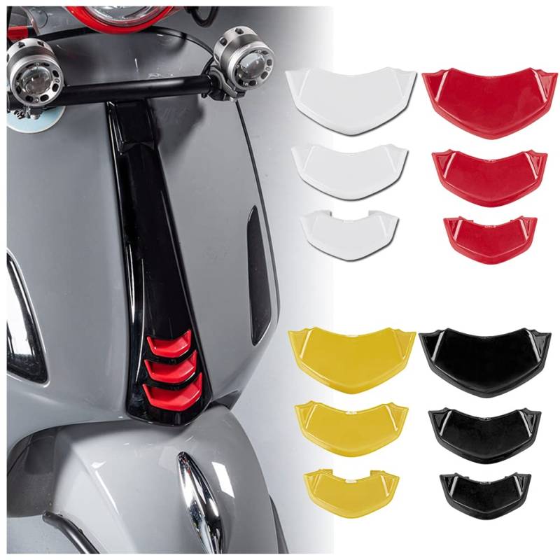 Scooter Front Airvent Inflow Dekoration Tie Belt Dekorative Abdeckung für Vespa Sprint 50 125 150 Sprint125 Sprint150 16-22 Primavera Spring 50 125 150 Primavera125 Primavera150 14-22 (Weiß) von Fayedenicy