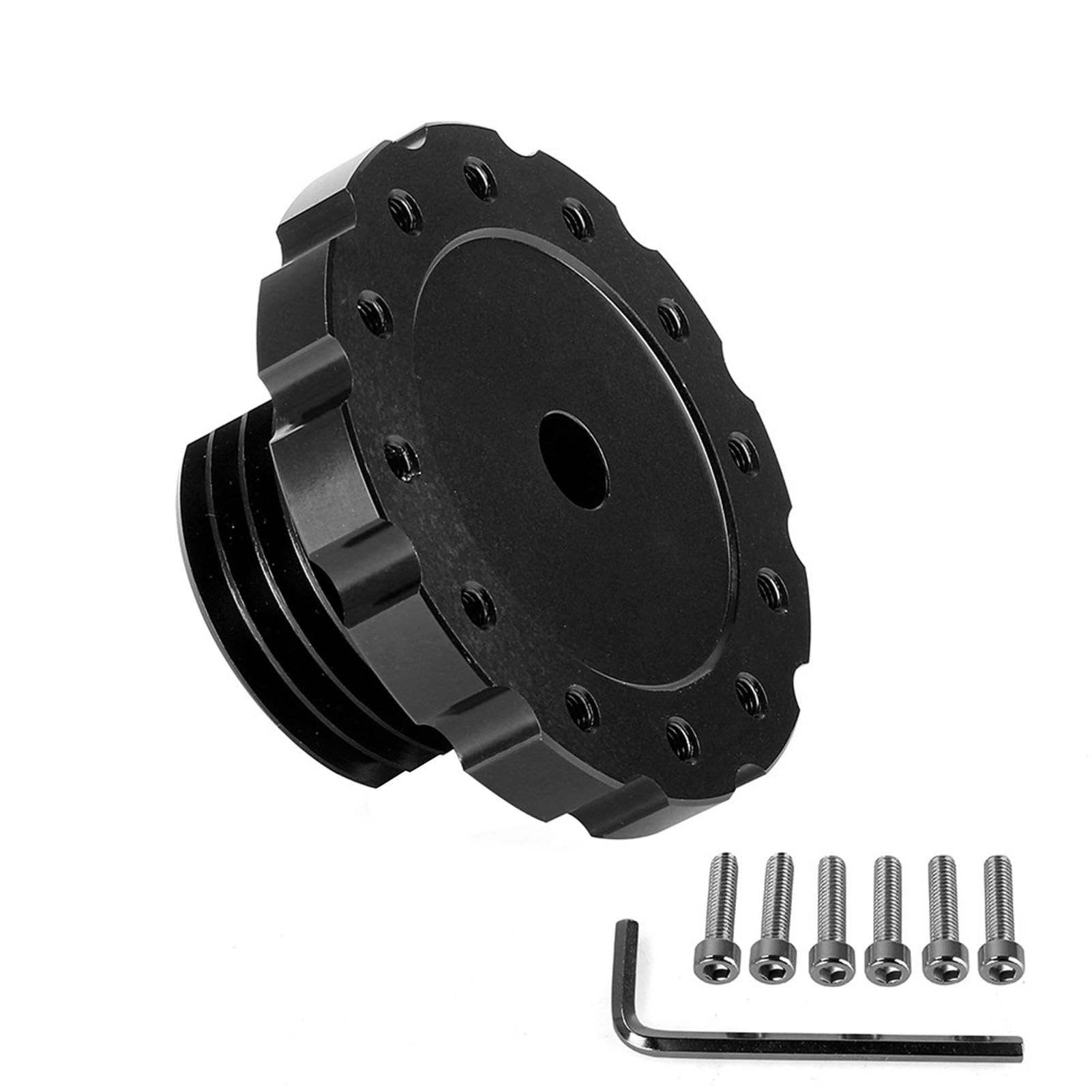 Aluminium-Lenkrad, Schnellspanner-Adapter, Lenkradnabe, Rennradadapter, Legierungs-Lenknabe, Aluminium-Legierungsadapter, Simulations-Rennrad, Rennspiel-Nabe, Schnellspanner-Zubehör von Fbinys