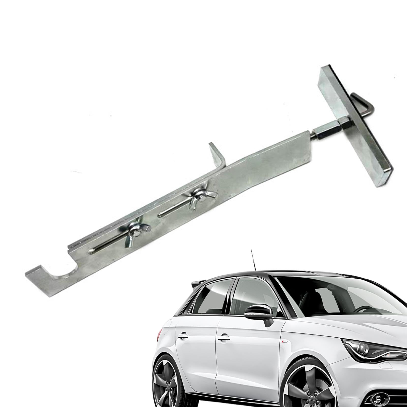 Einziehbares Auto Tür Jammer Kit, Auto Polieren Support Trunk, Telescoping Hood Prop Rod, Car Rear Trunk for Secure Vehicle Door Positioning, Ideal for Automotive Maintenance and Repairs von Fbinys