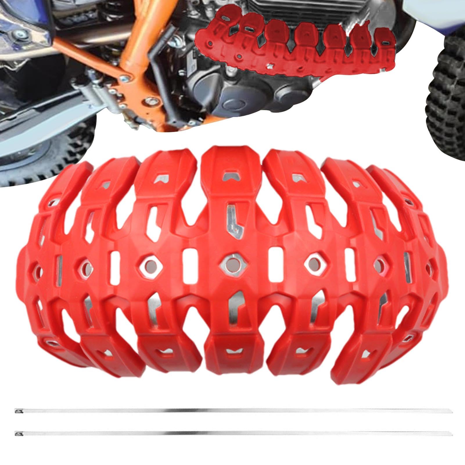 Heat Shield Cover for Exhaust Pipes, Exhaust Pipe Heat Shield Cover, Silicone Anti-Hot Baffle for Motorcycle, Versatile Exhaust Wrap for Off-Road Vehicles, Heat Protection von Fbinys