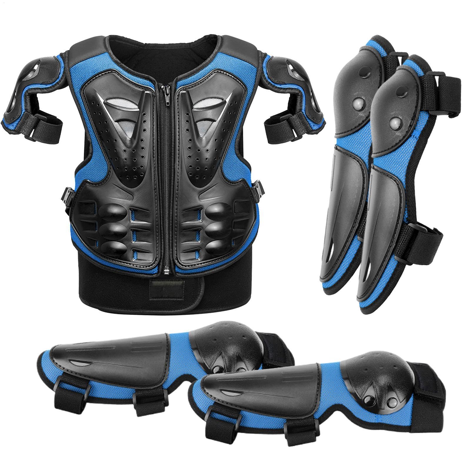 Kids Dirt Bike Gear, 5-Piece Motocross Gear, Youth Chest Protector, Dirtbike Accessories, Youth Dirt Bike Gear, Motorcycle Safety Gear for Kids, Bicycling Protective Gear, Skateboarding Protective von Fbinys