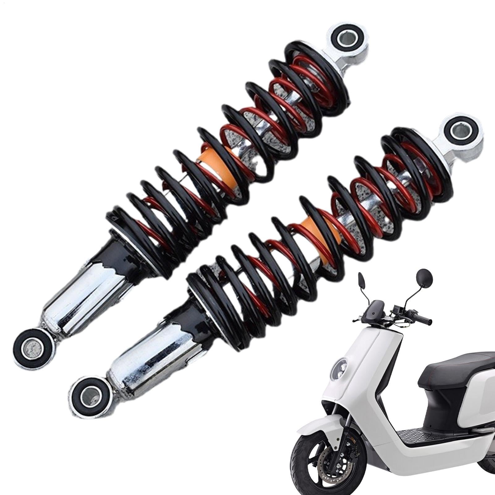 Motorcycle Rear Shock Absorber, Adjustable Suspension Damper, Double Spring Shock Replacement, Electric Shock Absorber, Rear Damper for Scooters, Preload Adjustable Motorcycle Suspension von Fbinys