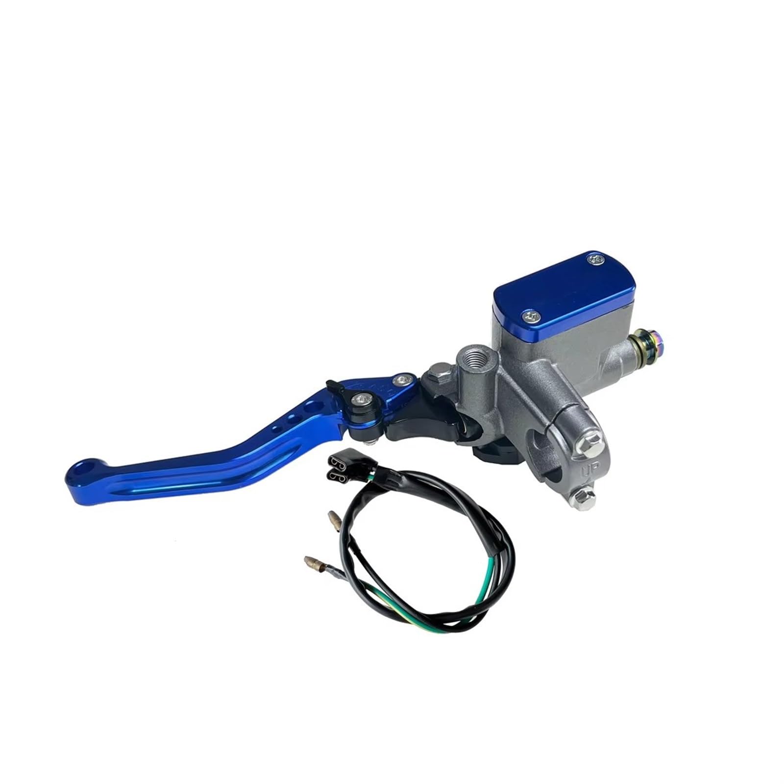 Brems- und Kupplungshebel Bremse Kupplung Pumpe Hauptzylinder Motorrad Hebel Lenker Hydraulische Kupplung Racing Motor 22mm Für Kawasaki Für Suzuki HauptbremszylinderLenker(Blue Left) von Fbxmjoa