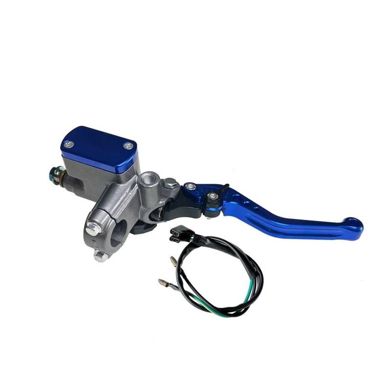 Brems- und Kupplungshebel Bremse Kupplung Pumpe Hauptzylinder Motorrad Hebel Lenker Hydraulische Kupplung Racing Motor 22mm Für Kawasaki Für Suzuki HauptbremszylinderLenker(Blue Right) von Fbxmjoa