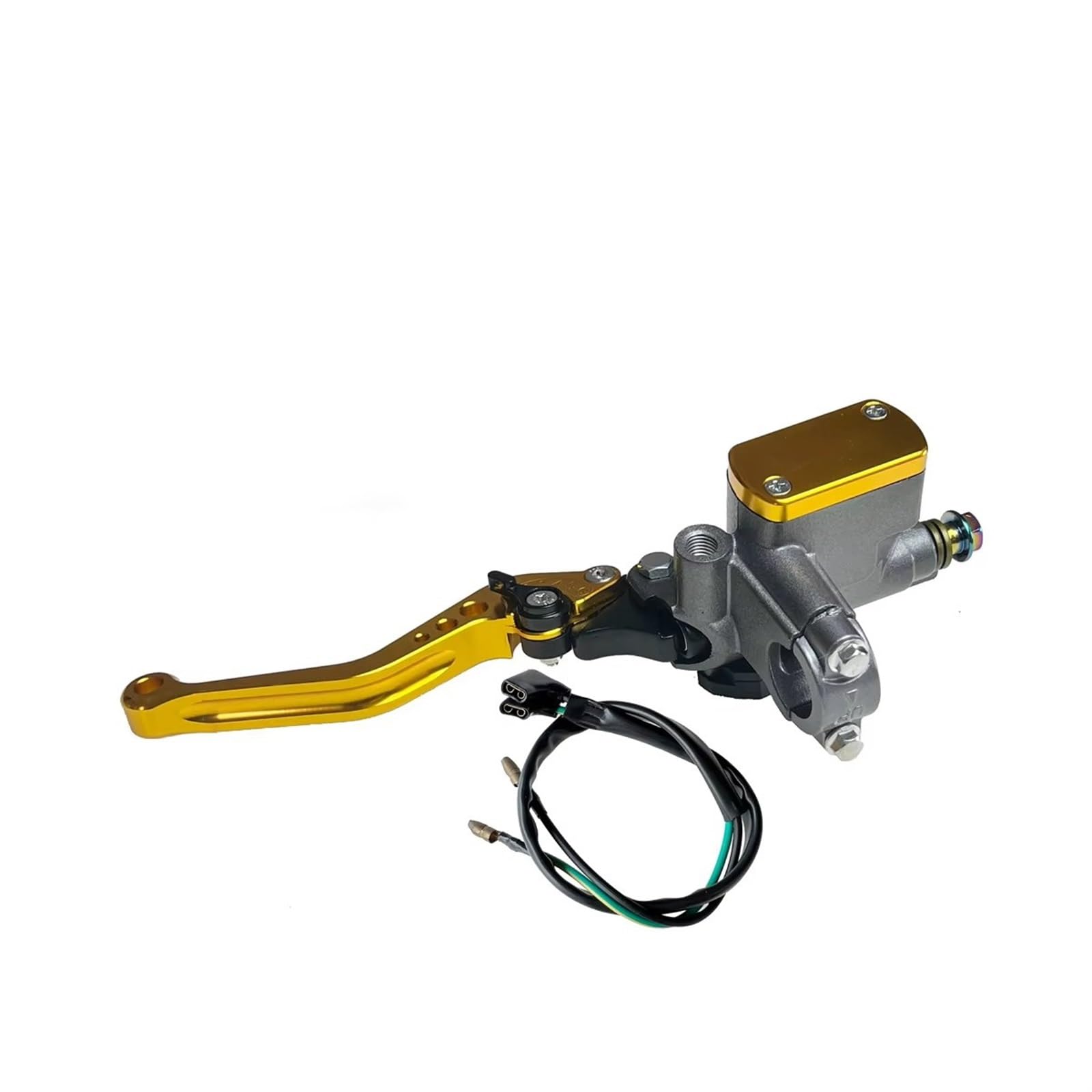 Brems- und Kupplungshebel Bremse Kupplung Pumpe Hauptzylinder Motorrad Hebel Lenker Hydraulische Kupplung Racing Motor 22mm Für Kawasaki Für Suzuki HauptbremszylinderLenker(Gold Left) von Fbxmjoa