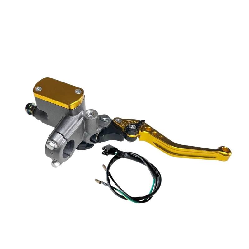 Brems- und Kupplungshebel Bremse Kupplung Pumpe Hauptzylinder Motorrad Hebel Lenker Hydraulische Kupplung Racing Motor 22mm Für Kawasaki Für Suzuki HauptbremszylinderLenker(Gold Right) von Fbxmjoa