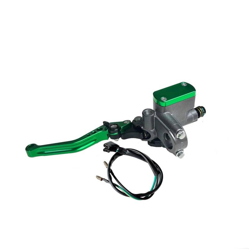 Brems- und Kupplungshebel Bremse Kupplung Pumpe Hauptzylinder Motorrad Hebel Lenker Hydraulische Kupplung Racing Motor 22mm Für Kawasaki Für Suzuki HauptbremszylinderLenker(Green Left) von Fbxmjoa