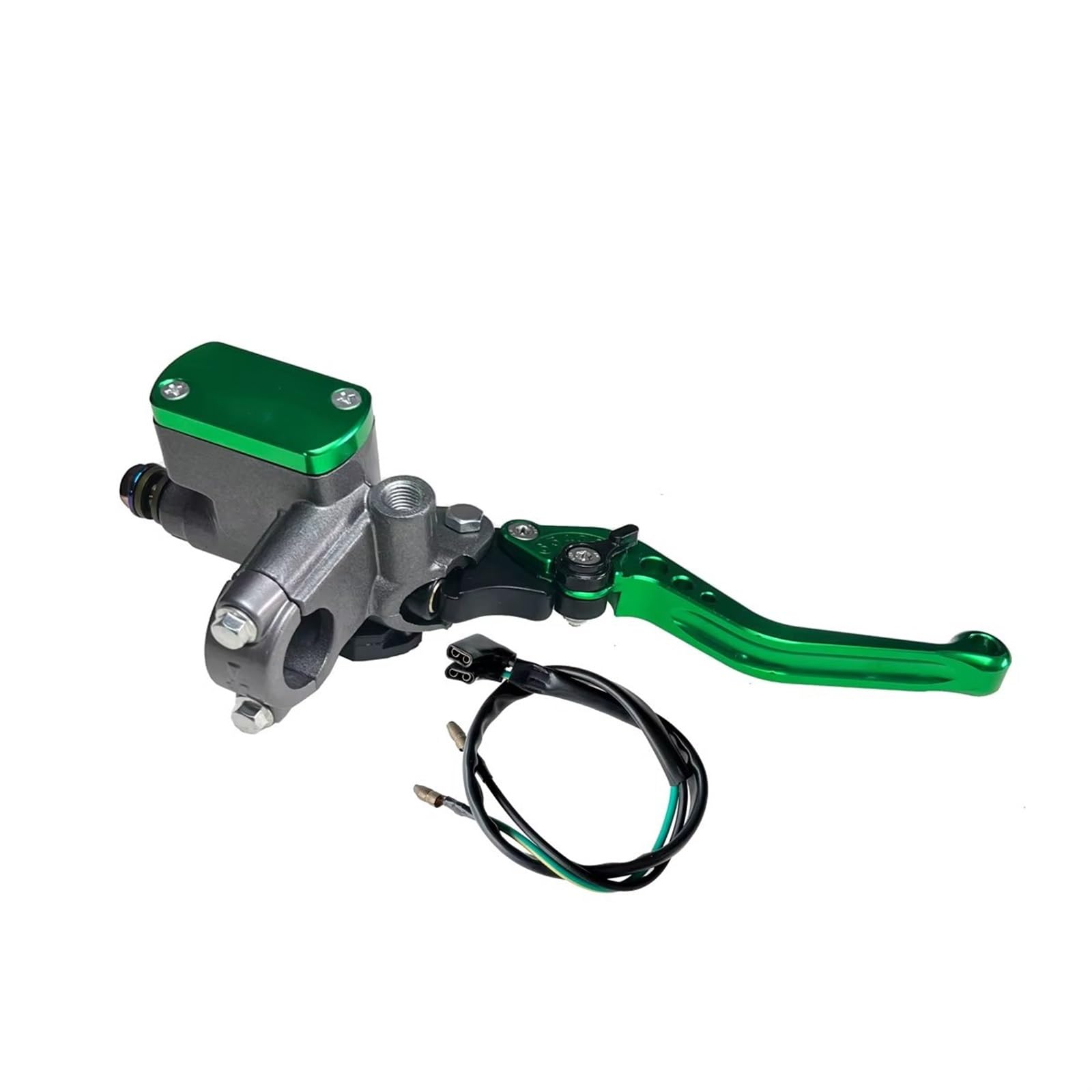 Brems- und Kupplungshebel Bremse Kupplung Pumpe Hauptzylinder Motorrad Hebel Lenker Hydraulische Kupplung Racing Motor 22mm Für Kawasaki Für Suzuki HauptbremszylinderLenker(Green Right) von Fbxmjoa