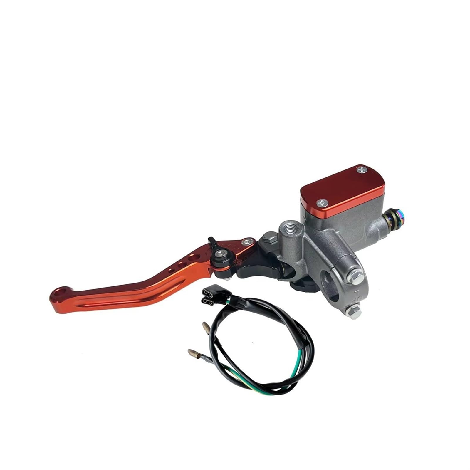 Brems- und Kupplungshebel Bremse Kupplung Pumpe Hauptzylinder Motorrad Hebel Lenker Hydraulische Kupplung Racing Motor 22mm Für Kawasaki Für Suzuki HauptbremszylinderLenker(Orange Left) von Fbxmjoa