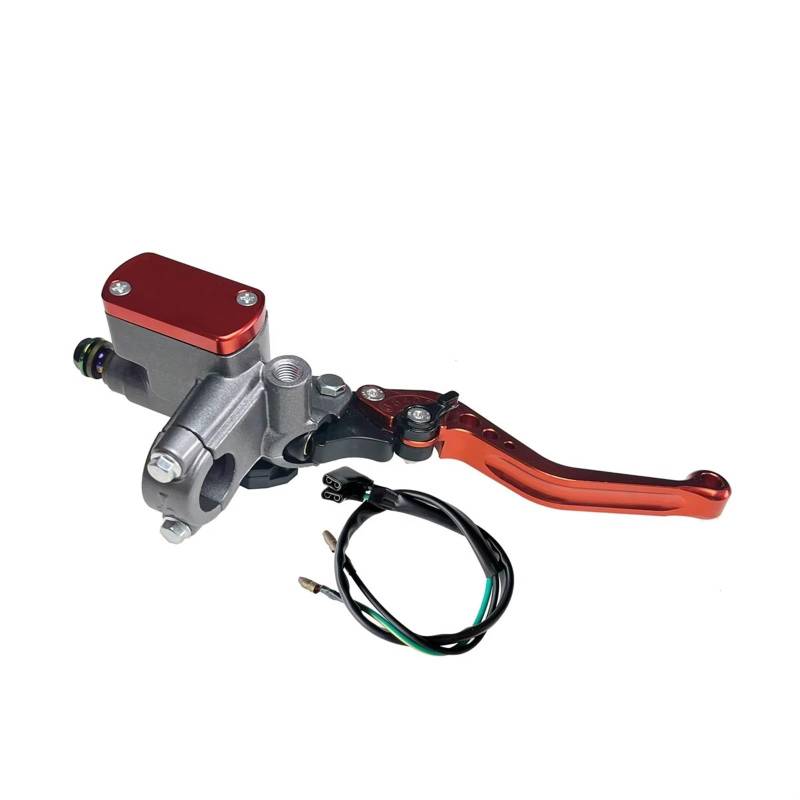 Brems- und Kupplungshebel Bremse Kupplung Pumpe Hauptzylinder Motorrad Hebel Lenker Hydraulische Kupplung Racing Motor 22mm Für Kawasaki Für Suzuki HauptbremszylinderLenker(Orange Right) von Fbxmjoa