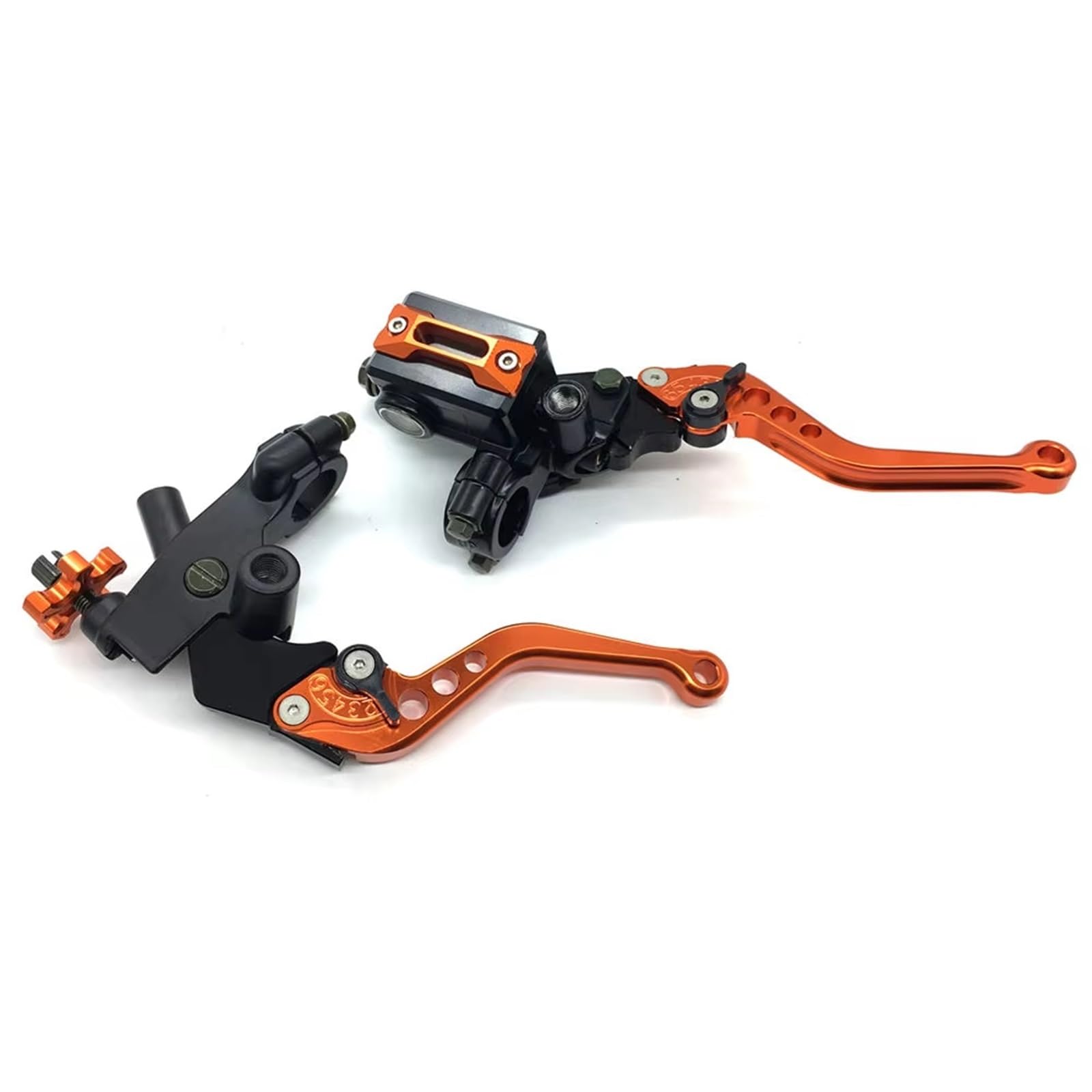 Brems- und Kupplungshebel CNC-Motorrad-Bremskupplungspumpenhebel, hydraulischer Hauptzylinder, Zubehör, 7/8 Zoll 12,7 mm Kolben HauptbremszylinderLenker(Orange) von Fbxmjoa