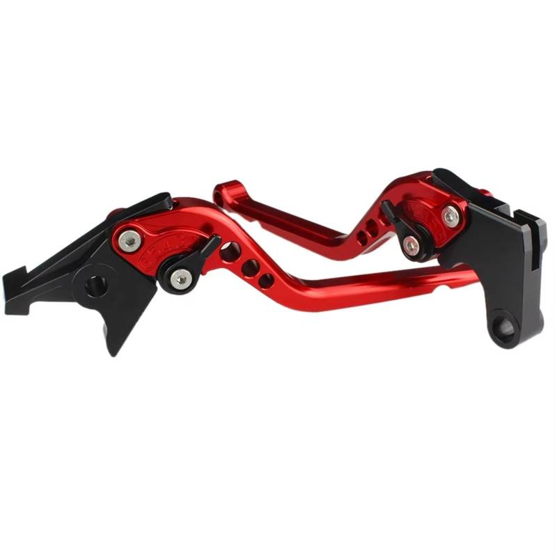 Brems- und Kupplungshebel Für Keeway RKF 125 CNC Motorrad Bremskupplungshebel Aluminium Einstellbarer Bremshebel Kupplungsgriff HauptbremszylinderLenker(Long Red) von Fbxmjoa