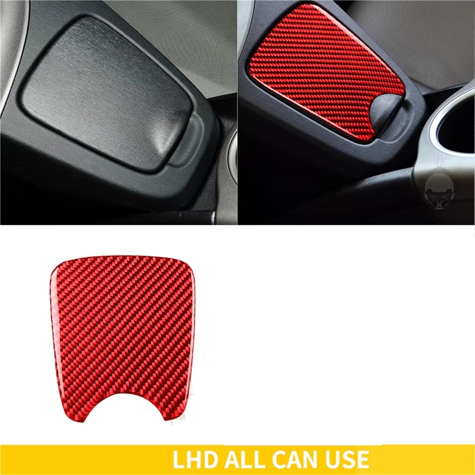 Kohlefaser Innenbereich Für Toyota Für Prius XW30 ZVW30 ZVW35 2010-2015 Auto Tasse Halter Abdeckung Carbon Faser Trim Aufkleber Auto Aufkleber Innenbereich(LHD red) von Fbxmjoa