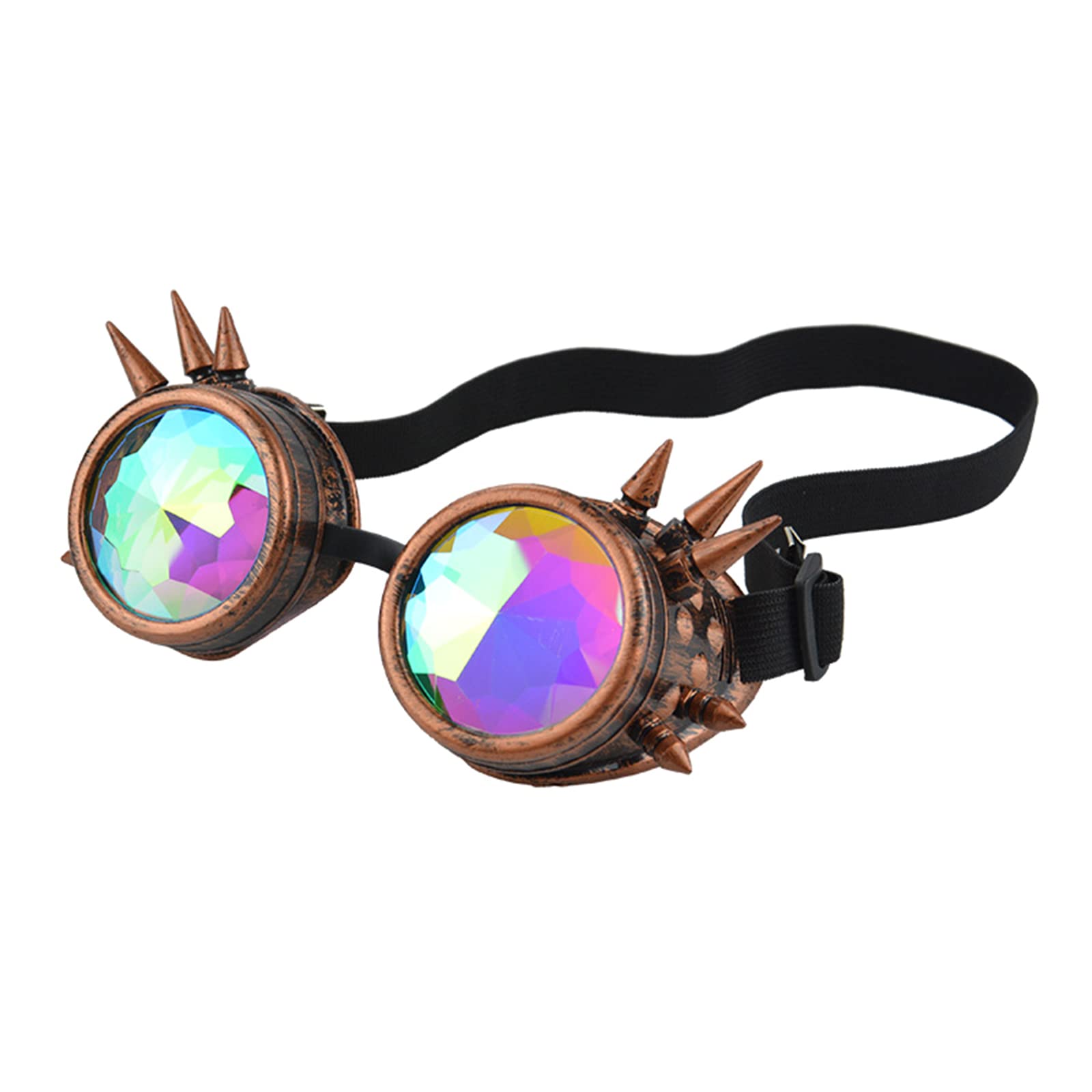 Steampunk Brille Sonnenbrille Männer Frauen Kaleidoskop Brille Festival Holographische Retro Party Cosplay Goggle Brillen von Fcnjsao