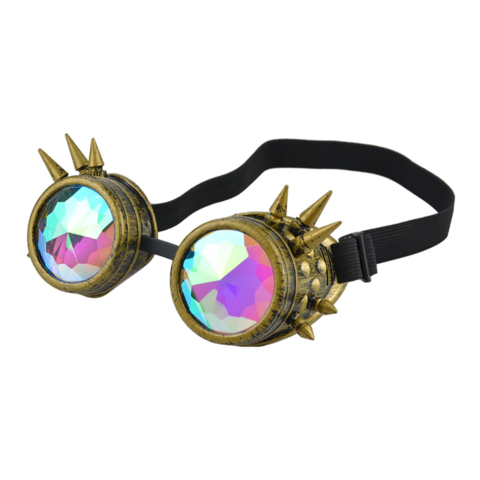 Steampunk Brille Sonnenbrille Männer Frauen Kaleidoskop Brille Festival Holographische Retro Party Cosplay Goggle Brillen von Fcnjsao